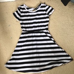 Black and White Striped Dress